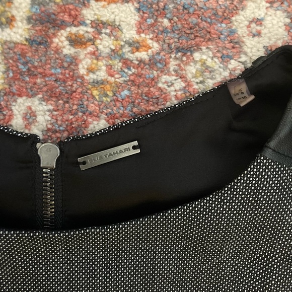 Elie Tahari Sheath Dress with Leather Accents - Picture 5 of 7